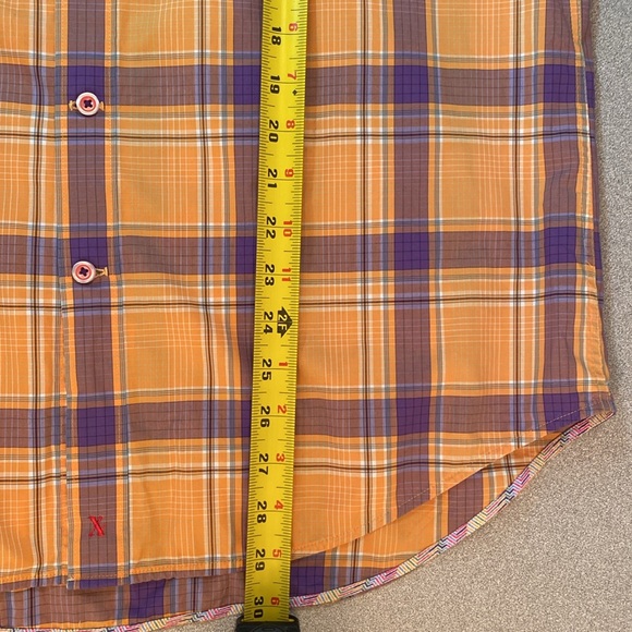 Robert Graham X - short sleeve plaid shirt. Size L - Picture 9 of 11